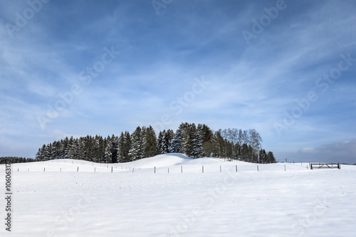 Winter landscape Bavaria Germany