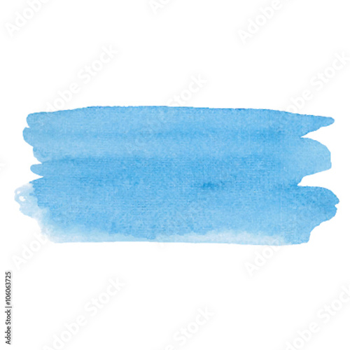 Watercolor vector hand paint texture, abstract isolated on white background