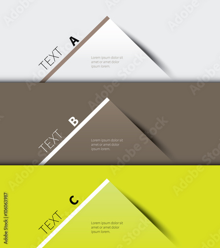 3 level infographic cut paper / vector paper graphic for business info presentation
