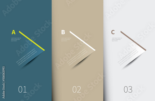 3 level infographic cut paper / vector paper graphic for business info presentation