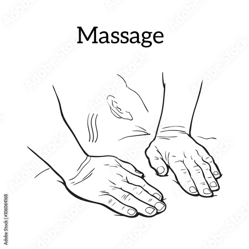 Therapeutic manual massage. Medical therapy
