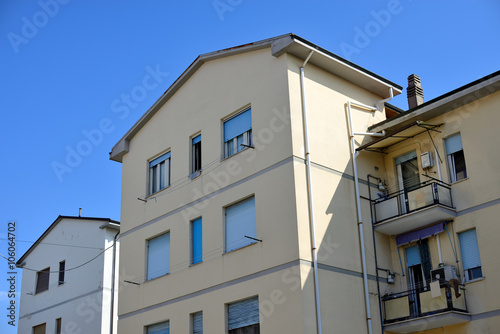 Facciata palazzi popolari  immobili residenziali