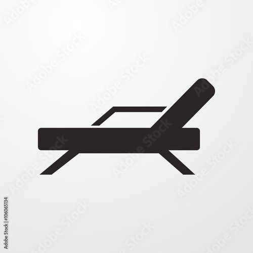 Beach chair icon