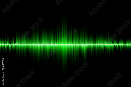 green sound wave background