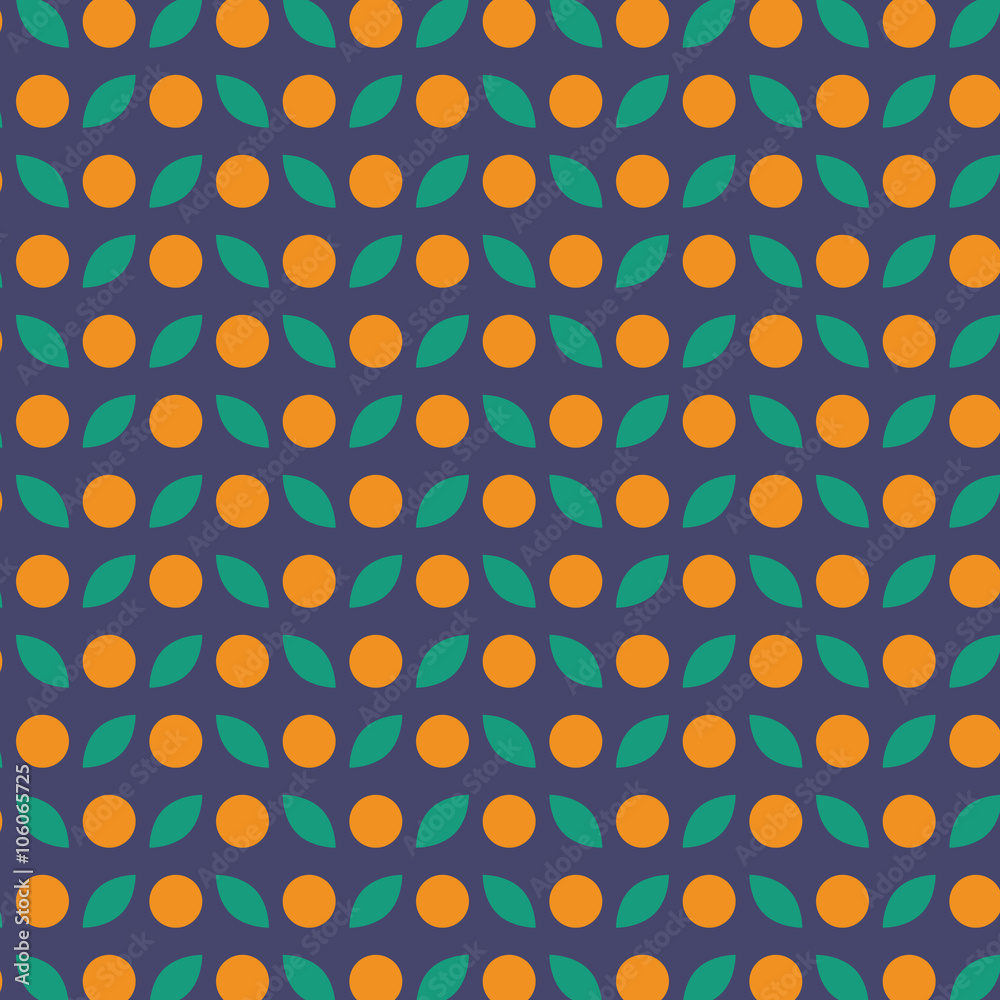 Vector seamless pattern of orange fruit. Vector seamless pattern of orange fruit.