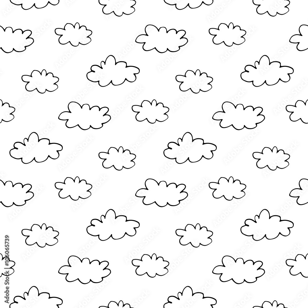 Hand Drawn Ink Clouds Hand Drawn Ink Clouds