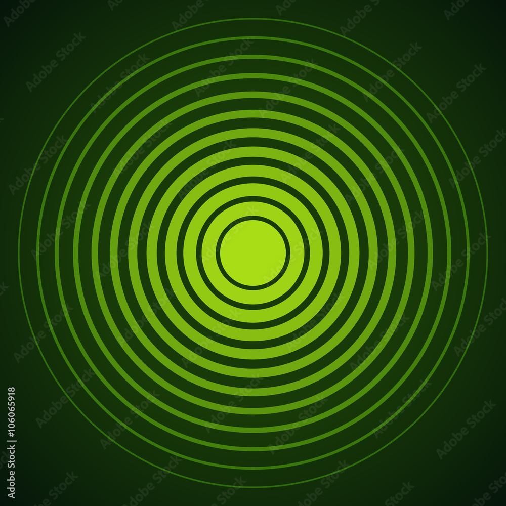 Concentric circle elements. Radar screen Concentric circle elements. Radar screen