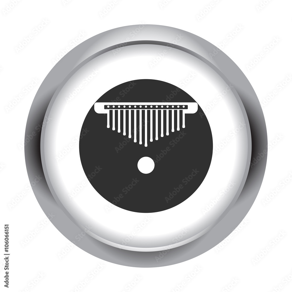 Calimba simple icon on round background Calimba simple icon on round background