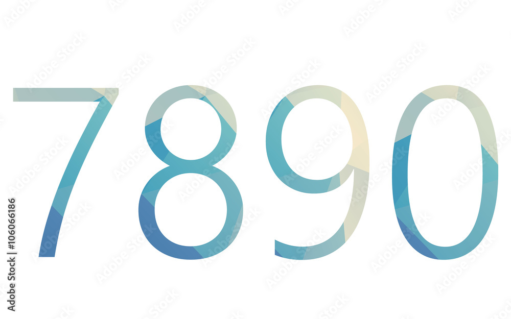 Polygonal isolated light gradient numbers Polygonal isolated light gradient numbers