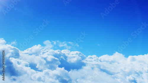 Aerial view of Clouds passing in heaven photo