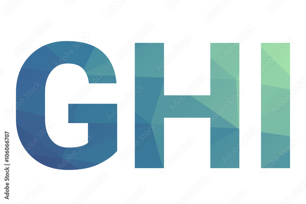 Polygonal gradient letters Polygonal gradient letters