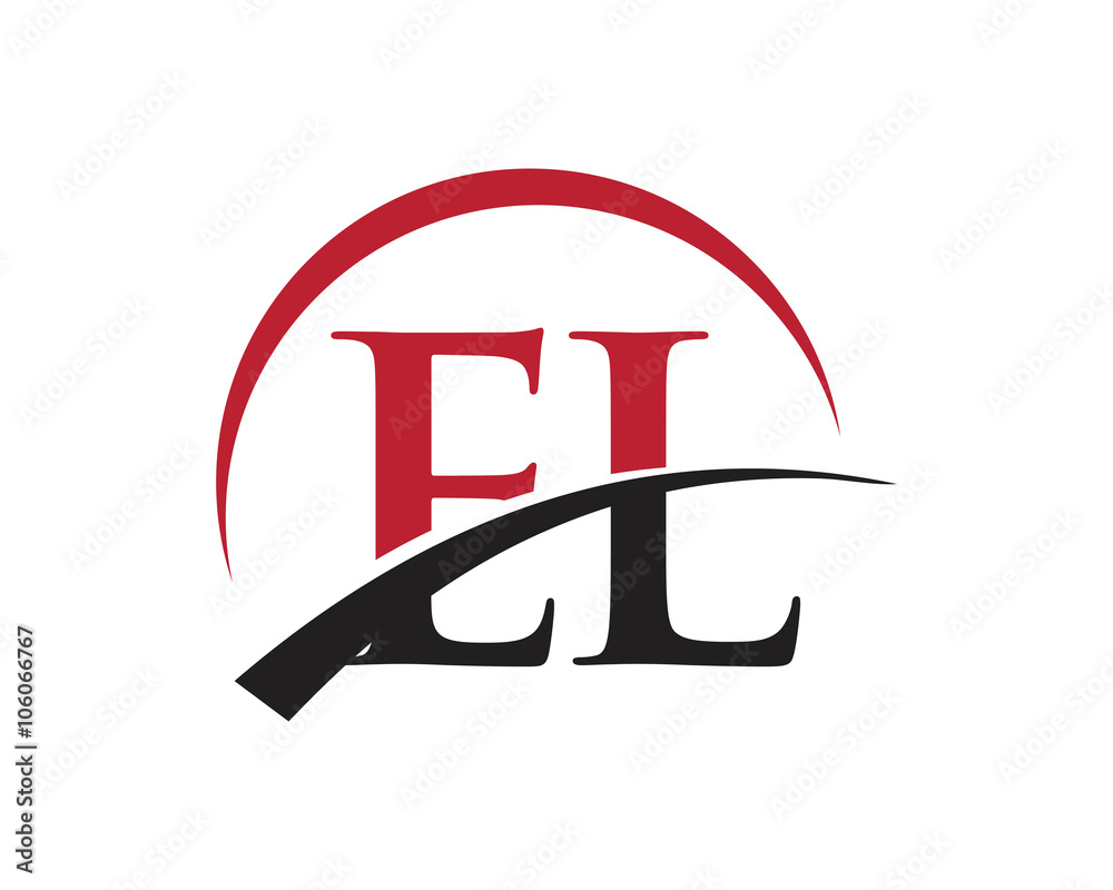EL red letter logo swoosh EL red letter logo swoosh