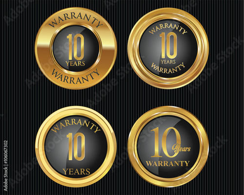 10 years warranty golden labels collection