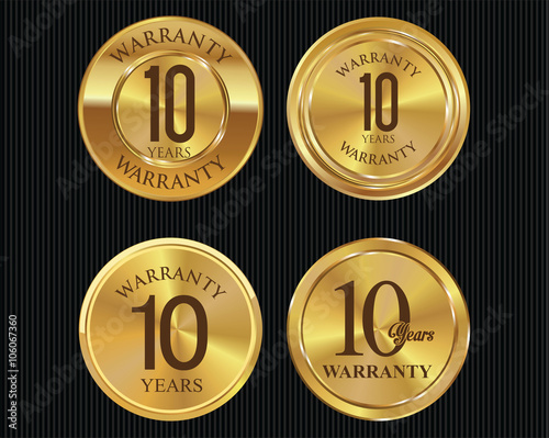 10 years warranty golden labels collection
