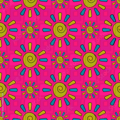 Seamless abstract hand drawn pattern with scratch effect. 
