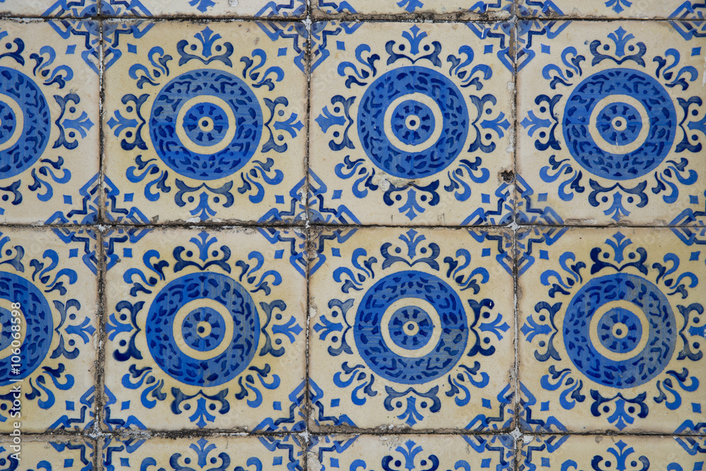 Detail of some typical portuguese tiles Detail of some typical portuguese tiles