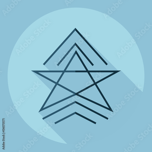 Flat modern design with shadow  Icon theater