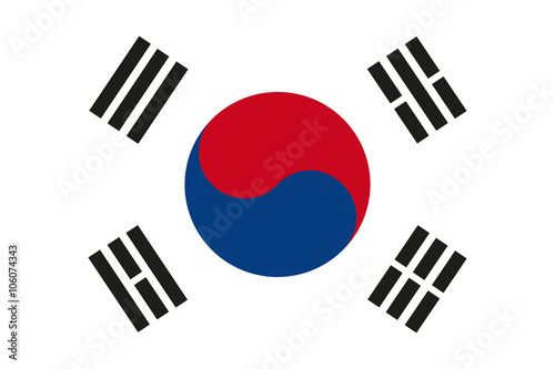 Obraz na plátně South Korea flag Vector
