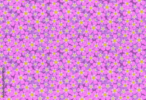 pink meadow flowers seamless vector pattern