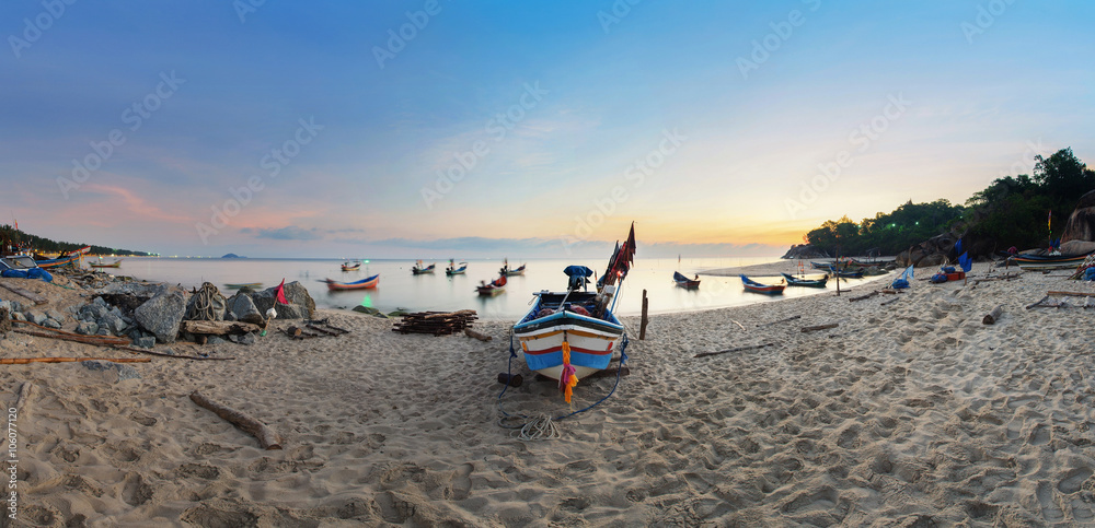 Sunrise over the sea. Thailand. Panorama Sunrise over the sea. Thailand. Panorama