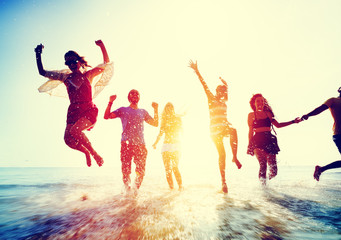 Friendship Freedom Beach Summer Holiday Concept