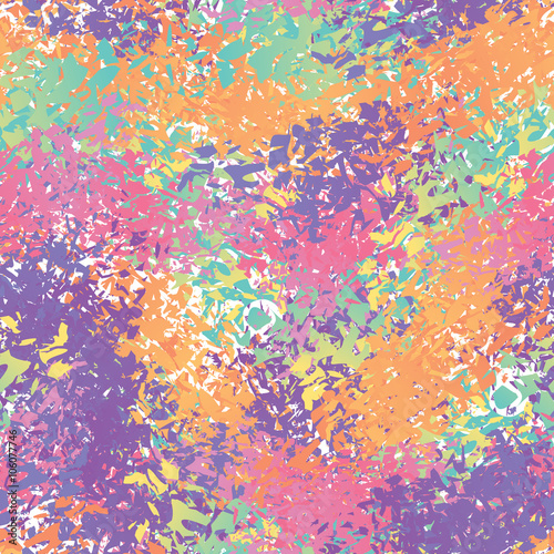 Abstract seamless pattern. Splatter brush background. Color brus