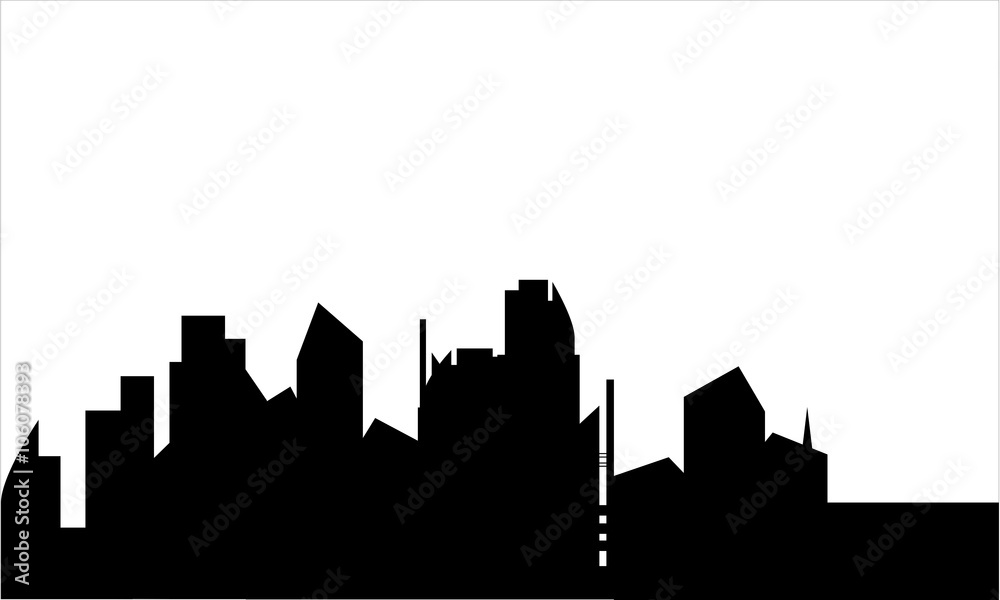 Silhouette of home town