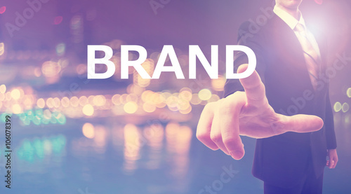 Brand concept with businessman