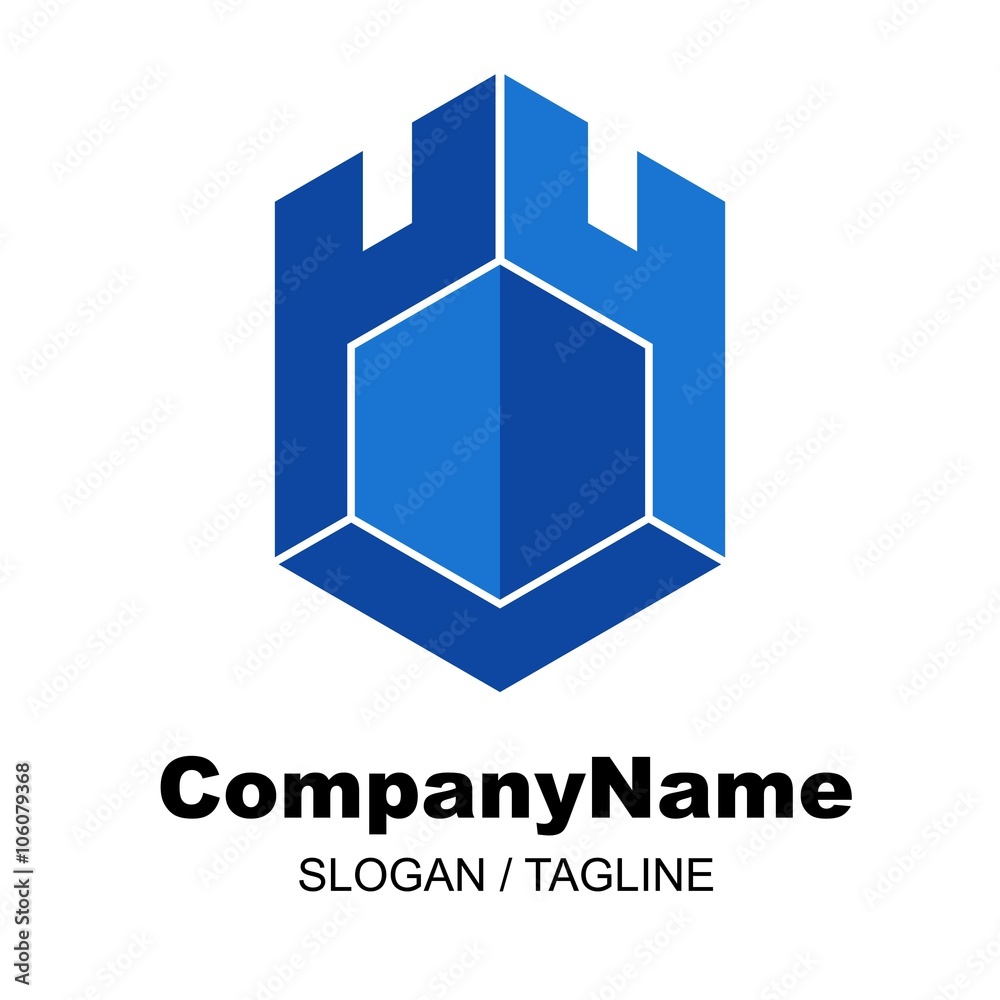 Castle Fortress logo icon Vector Castle Fortress logo icon Vector