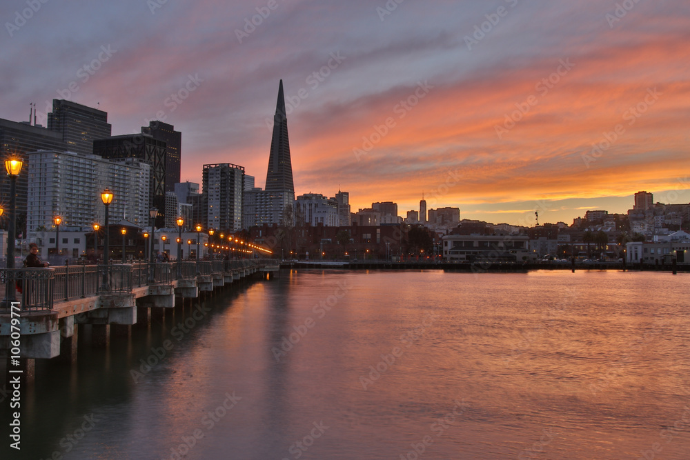 Obraz premium San Francisco Skyline at Night