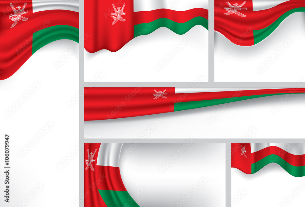 Abstract Oman Flag Sultanate Oman Colors Vector Art Stock Vector Adobe Stock