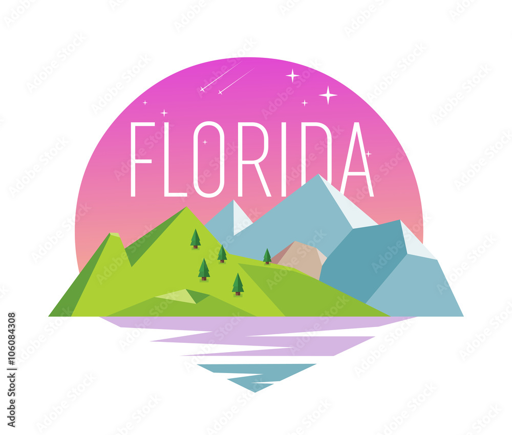 Naklejka premium Florida is one of beautiful city to visit