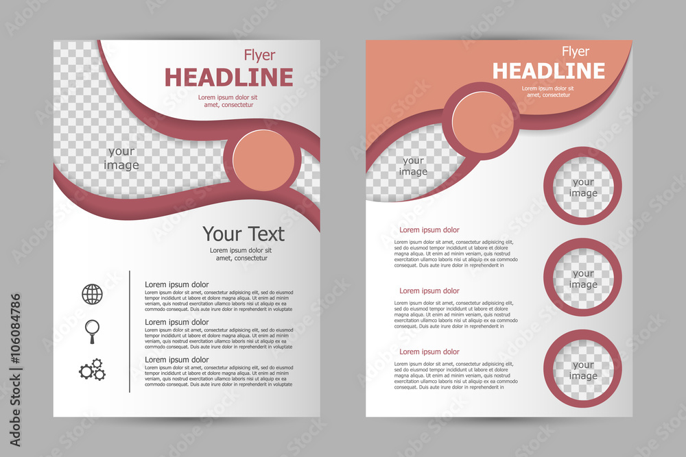 Vector flyer template design Vector flyer template design