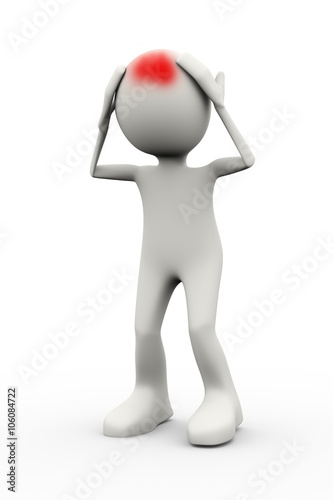 3d person with headache