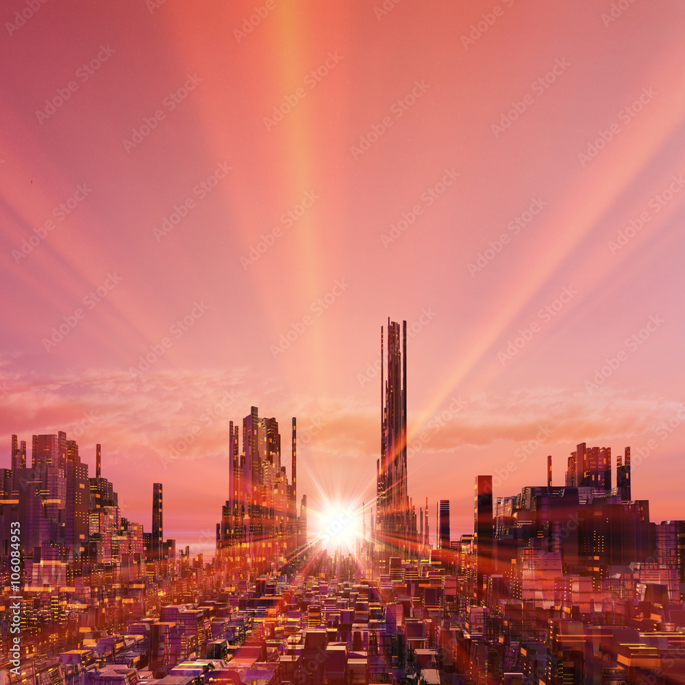 Fototapeta premium 未来都市