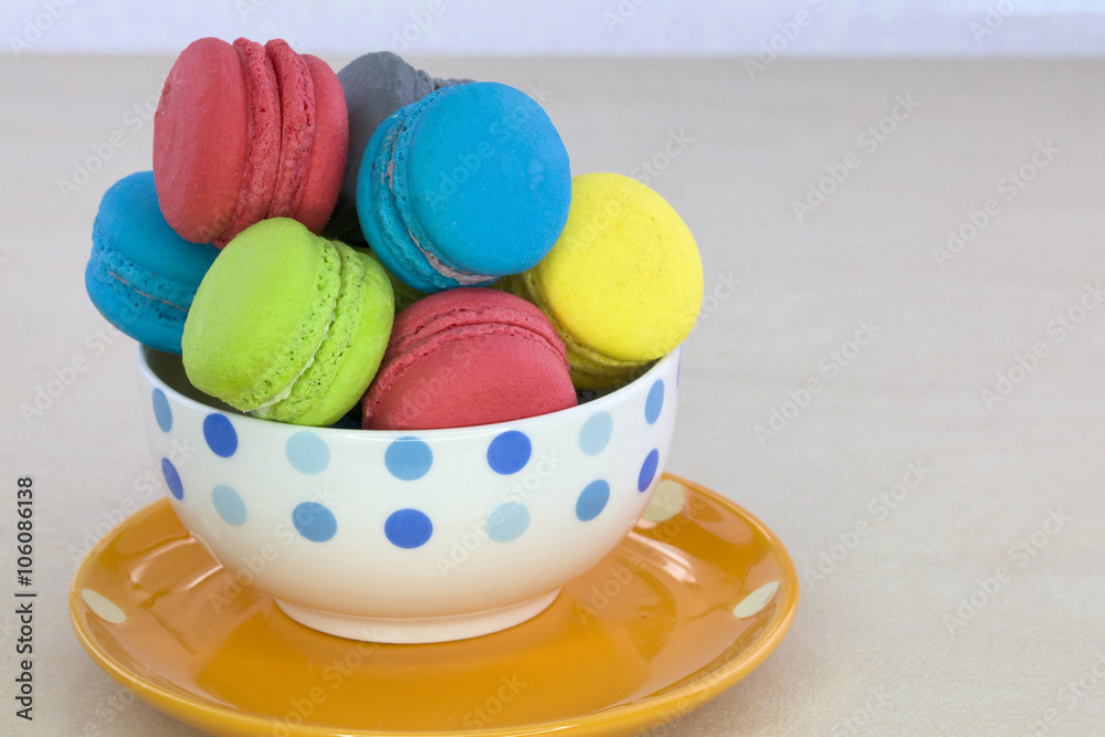 Tasty colorful macaroon