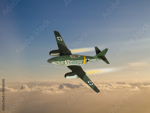 World War 2 German Jet Fighter illustration