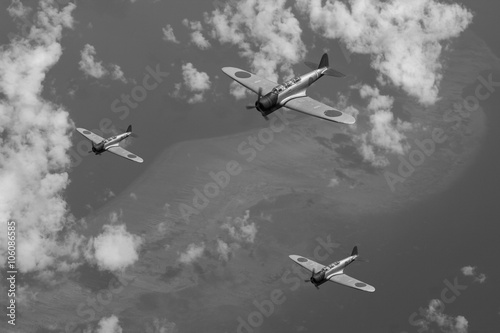 Japanese airforce World War 2 over Papua New Guinea. 