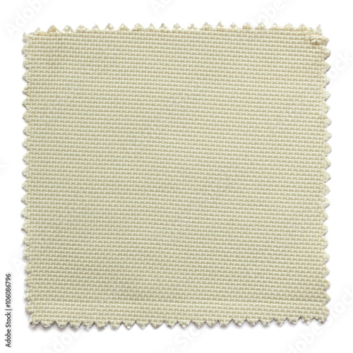 beige fabric swatch samples isolated on white background