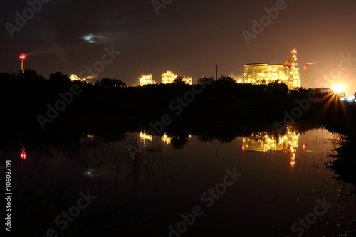 Map Ta Phut Industrial Estate Rayong Thailand at night