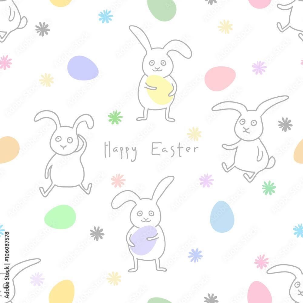 The seamless vector pattern on Easter theme The seamless vector pattern on Easter theme