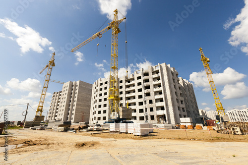 Cuadro en lienzo construction  high-rise buildings