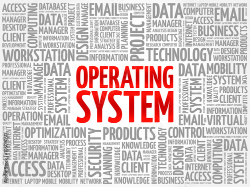 Operating System word cloud concept
