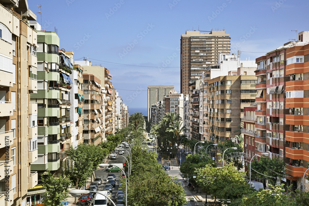 Avenida General Marva in Alicante. Spain foto de Stock Adobe Stock Avenida General Marva in Alicante. Spain foto de Stock Adobe Stock