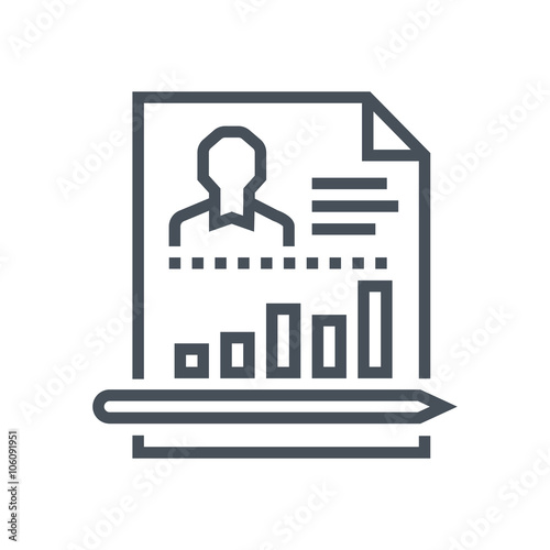 Employee performance report icon
