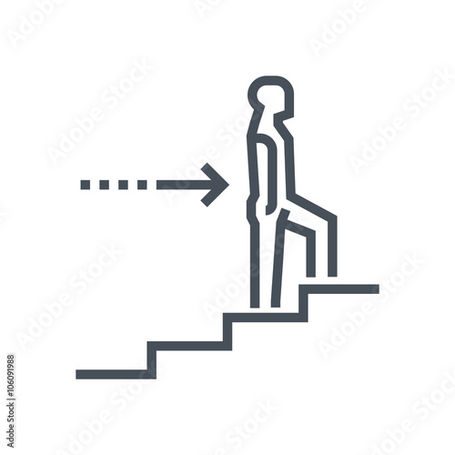 Man climbing up icon