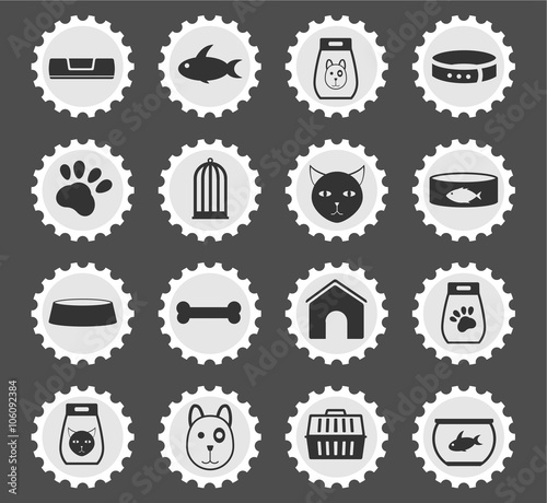 Goods for pets icons