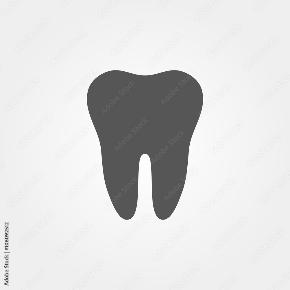 Tooth Icon in flat design and stylish illustration Tooth Icon in flat design and stylish illustration