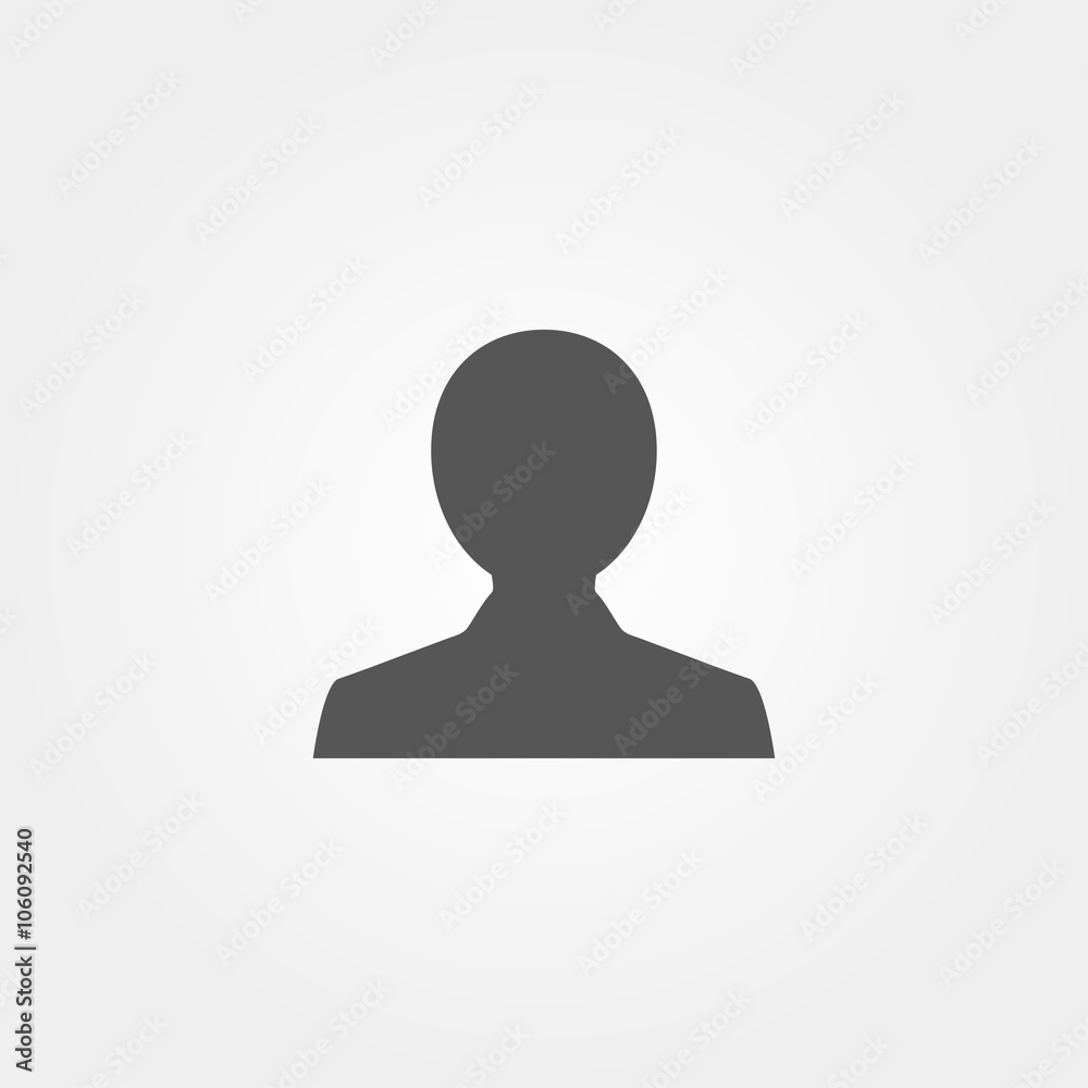 Icon people in flat style grey color Icon people in flat style grey color