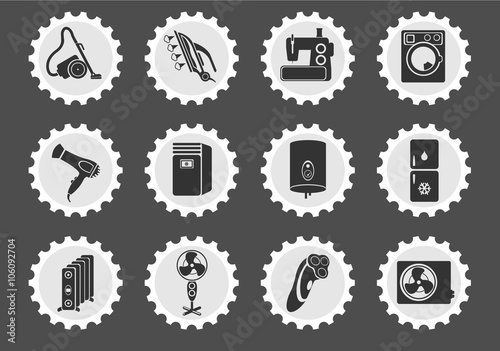 Home applicances simply icons